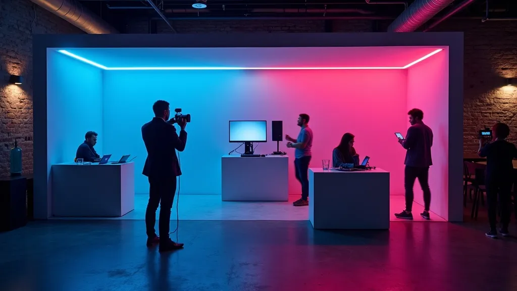 Modern 360 photo booth at a product launch in Montreal